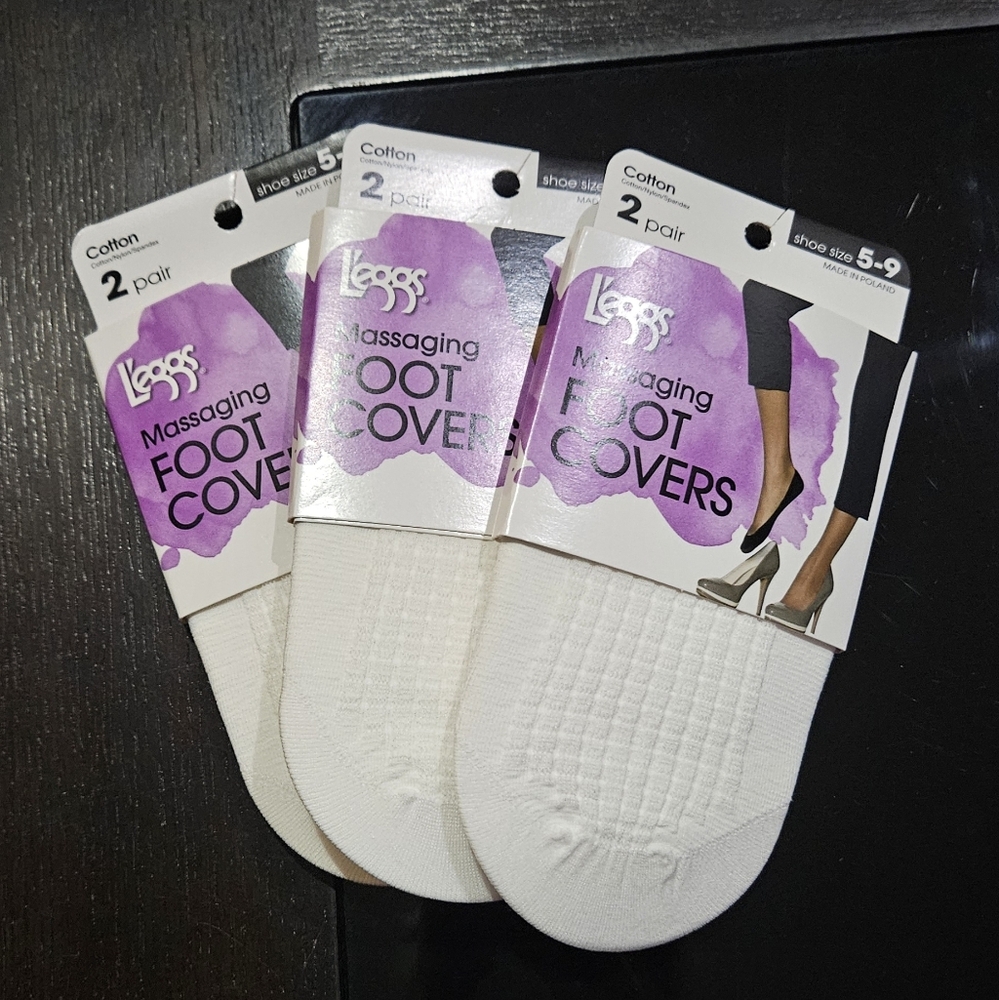 White Cotton No Show Socks Size 5-9